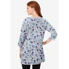 Woman Within Plus Size Perfect Printed Three-Quarter-Sleeve Scoopneck Tunic - 3 of 4