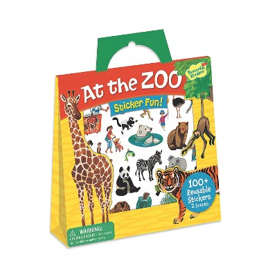 MindWare At The Zoo Reusable Sticker Tote - Stickers - 102 Pieces