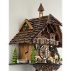 Eight Day Cuckoo Clock – 13 in Height – Cottage Turret with Animated Man Chopping Wood – By River City Clocks - 4 of 4