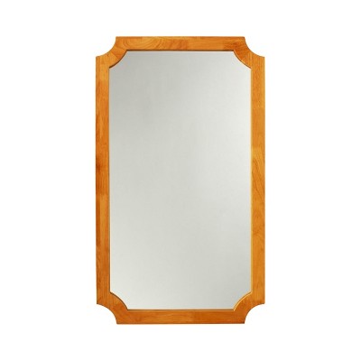 Chloe Lighting Reflection Maple Finish Rectangular Framed Wall Mirror ...