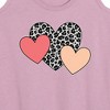 Women's - Instant Message - Snow Leopard Colored Hearts Graphic Racerback Tank - 2 of 4