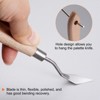 Unique Bargains Stainless Steel Flexible Pointy Wood Handle Painting Mixing Knife 4 Pcs - 4 of 4