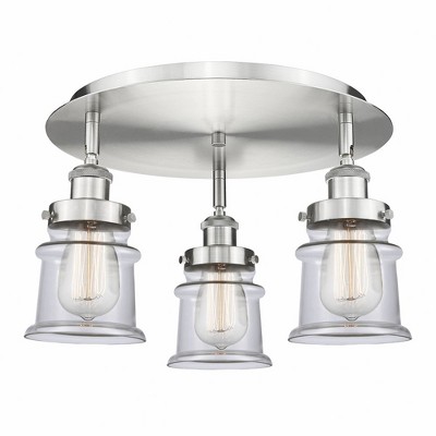 Canton - 3 Light Flush Mount In Industrial Style-9 Inches Tall and 17 Inches Wide