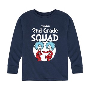 Boys' - Dr. Seuss - 2nd Grade Squad Thing 1 and Thing 2 Long Sleeve Graphic T-Shirt - 1 of 4