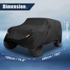 Unique Bargains SUV Car Cover Fit for Jeep Wrangler JK 4 door 2007-2017 Outdoor Waterproof Sun Dust Wind Snow Protection 210D Oxford - 3 of 4