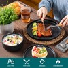 vancasso 18 Piece Set Of Matte Colored Black Ceramic Tableware Set, Including Dinner /Dessert Plates, Bowls, For 6 People - 4 of 4