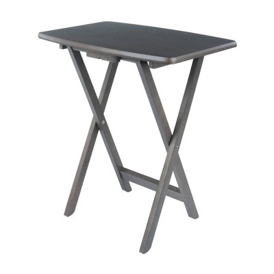 Oyster Gray 5-Piece Transitional Snack Table Set with Storage Stand