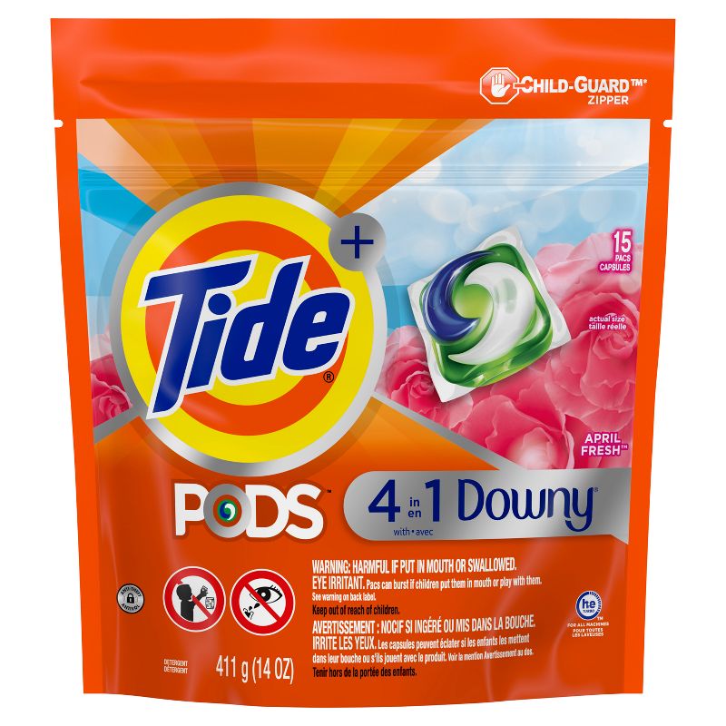 Tide Pods Laundry Detergent Pacs - Downy April Fresh, 2 of 10