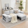 HYLEORY Convertible L Shaped Couch Sofa Bed with Pull Out Bed, Sleeper Sofa with Reversible Chaise for Living Room, Apartment, Bedroom, Office - 2 of 4