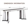 HDZNVF Rectangular Large Dining Table, Waterproof Large Desk for 8 People White and Black - 3 of 4
