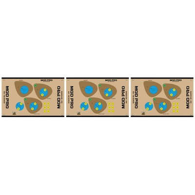 Morrell Yellow Jacket MOD Pro ASA and IBO Shooting Bullseyes with Universal Scoring, Grommets, & Hook & Loop Fastener for Archery Target, 3 Pack, Tan