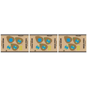 Morrell Yellow Jacket MOD Pro ASA and IBO Shooting Bullseyes with Universal Scoring, Grommets, & Hook & Loop Fastener for Archery Target, 3 Pack, Tan - 1 of 4