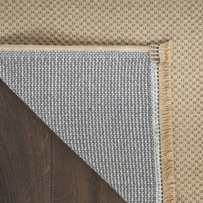 Natural Flat Woven Geometric Washable 8' x 10' Rug