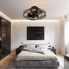 YIYIBYUS 20In Black Metal Caged Ceiling Fan with Remote Control - 2 of 4