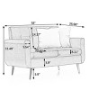 53"Loveseat Sofa,Couches For Dorms,Tufted Velvet Couch,Button Couch,Upholstered Couch,Comfy Couches For Small Spaces,2 Seat Sofa Couch-Cuddlewood - 4 of 4