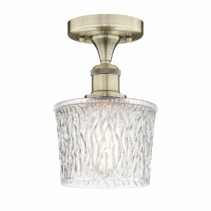 Niagra - 1 Light Semi-Flush Mount In Art Deco Style-9.25 Inches Tall and 6.5 Inches Wide - 1 of 1