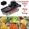 Brentwood Mandoline Slicer and Cheese Grater with 3.6-Cup Storage Container and 6 Interchangeable Stainless Steel Blades, Black - 3 of 4