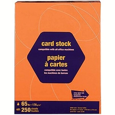 Myofficeinnovations Brights Cardstock Paper 65 Lbs 8.5 X 11 Bright Orange  250/pk 862158 : Target