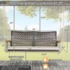 Costway 2-Person Patio Rattan Hanging Swing Chair Porch Loveseat Cushion Off - 4 of 4