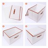 REGALWOVEN Collapsible Fabric Storage Cube with Handles and Lid for Shelves Closet 2 Pcs - 3 of 4