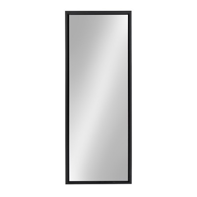 16" x 48" Evans Framed Wall Panel Mirror Black - Kate and Laurel