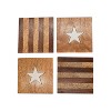 Set of 4 Stars & Stripes Coasters Mango Wood & Resin by Foreside Home & Garden - 4 of 4