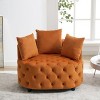 CAVINAS 40.6" Wide Modern Barrel Accent Chair for Living Room, Upholstered Leisure Sofa Chair - 3 of 4