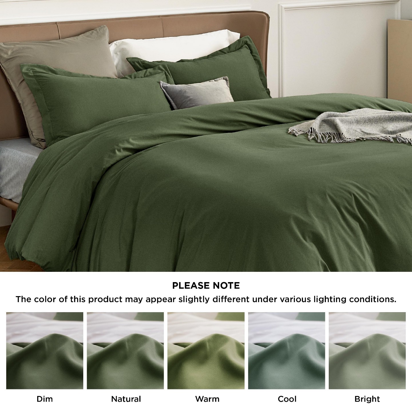 Постельное бельё Bedsure Duvet Cover Queen - Soft Double Brushed Bedding Set for All Season, Zipper Closure, 3 Pieces(1 Duvet Cover & 2 Pillow Shams, NO Comforter) — фото 6
