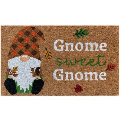 Winter Gnome Coir Doormat 30 x 18 Indoor Outdoor Briarwood Lane