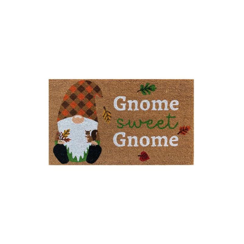 Fall Gnome Coir Doormat 30" x 18" Indoor Outdoor Briarwood Lane, 1 of 4