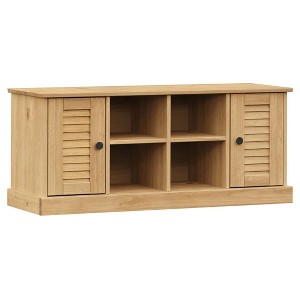 vidaXL VIGO Shoe Bench Shoe Storage Bench for Entryway Hallway Solid Wood Pine - 1 of 4
