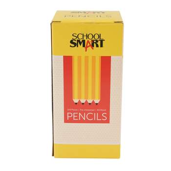School Smart No 2 Pencils, Pre-Sharpened, Hexagonal with Latex-Free Erasers, Pack of 144