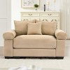 Oversized Chair and a Half in Corduroy with Thick Cushions and Armrests, Comfy Deep Seat Cloud Sofa for Living Room or Reading Nook–The Pop Home - 3 of 4