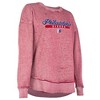 NBA Philadelphia 76ers Women's Burnout Crew Neck Fleece Sweatshirt - 3 of 4