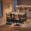 Dining Table Set for 2, Dining Table with 2 Upholstered Chairs, Bistro Table and Chairs Set of 2 with Corner Protector for, Kitchen, Apartment - 4 of 4
