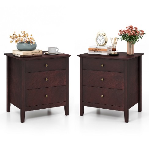 Costway set deals of 2 nightstands