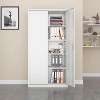 AOBABO 31.5 in. W x 70.9 in. H x 15.75 in. D Metal Storage Cabinet in White, Steel Garage Cabinets with Single Handle - 4 of 4