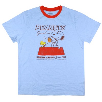 Peanuts Comics T-Shirt Snoopy and Woodstock Social Club Since 1955 Ringer Shirt