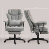 Vynxaria Big and Tall Office Chair, 400lbs Capacity 140° Recline and Footrest Adjustable Height 20.1"-23.2", 360° Swivel, Gray - 3 of 4