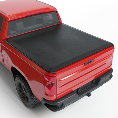 Soft Quad-fold Truck Bed Tonneau Cover Compatible with 2019 2020 2021 2022 2023 2024 Chevrolet Silverado &GMC Sierra 1500 New Body,5.8 Ft Fleetside