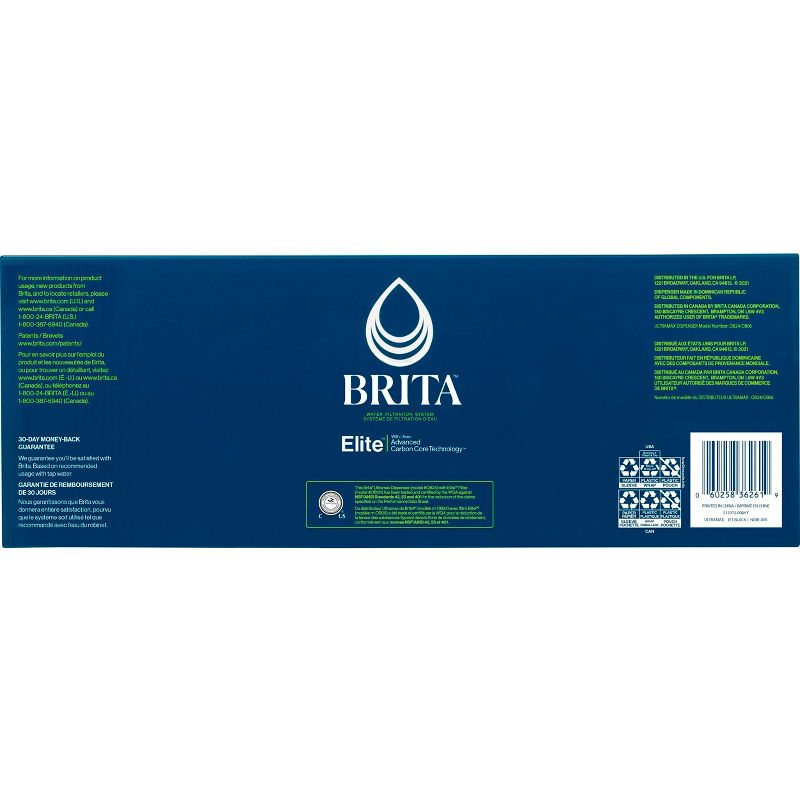 Brita Extra Large 27-Cup UltraMax Filtered Water Dispenser with Filter - Jet Black, 6 of 22