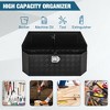36"x12"x12" Black Trailer Tongue Tool Box - Lockable RV & Utility Trailer Storage Organizer with 5-Bar Tread & Keys (Single Unit) - 2 of 4