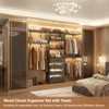 Aheaplus 96'' Closet System with 4 Drawers and Shelves - 2 of 4