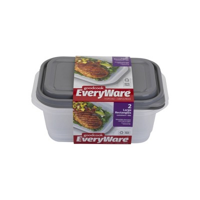 GoodCook EveryWare Large Rectangle Food Storage - 2ct