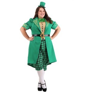 HalloweenCostumes.com Women's Plus Size Charming Leprechaun Costume - 1 of 4