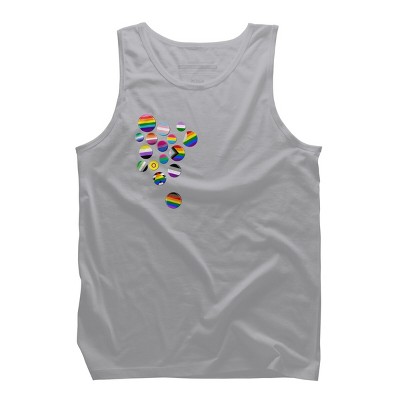 Adult Design By Humans Rainbow LBGTQIA+ Pride Badges By Roadhouse Tank Top