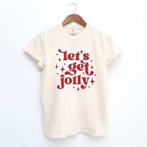 Simply Sage Market Women's Whimsical Let's Get Jolly Short Sleeve Garment Dyed Tee - 1 of 4