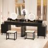 Aheaplus Makeup Vanity Set with Stool and LED Mirror, Modern Makeup Table Vanity Desk with 6 Storage Drawers - 3 of 4
