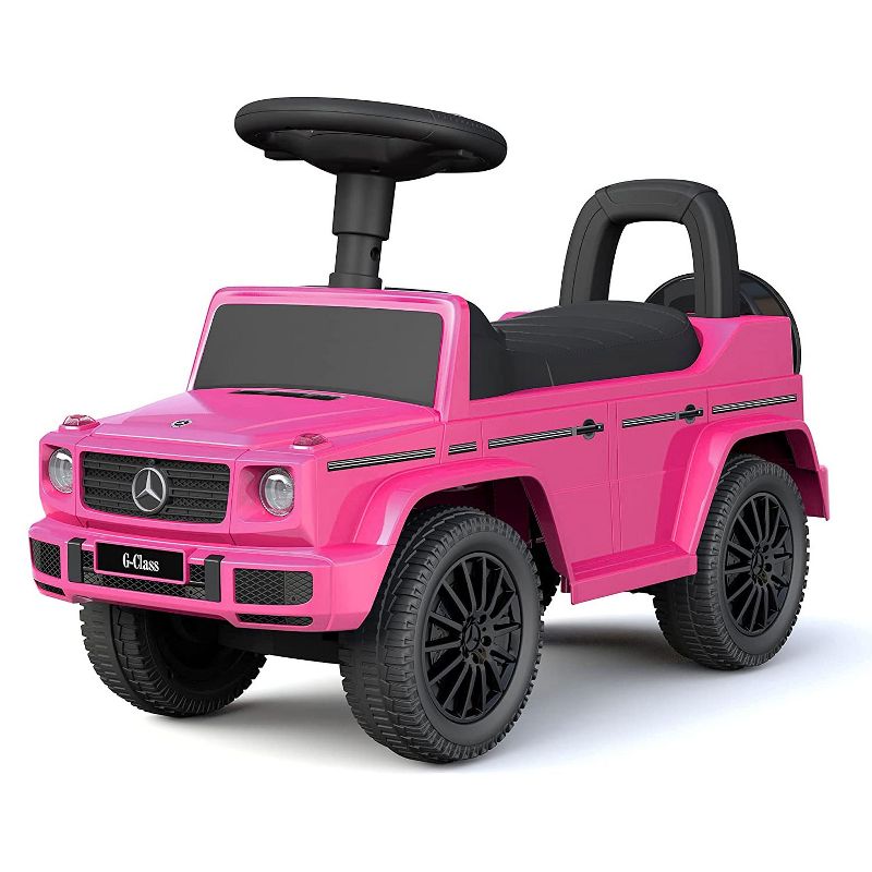 Best Ride On Cars Realistic Children's Mercedes G-Wagon Foot to Floor Ride Along Car & Push Behind Walker with Hidden Storage and Support Bar, 1 of 3