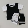 Kids Ari Color Block Short Sleeve Set - Olive + Scout - 2 of 4